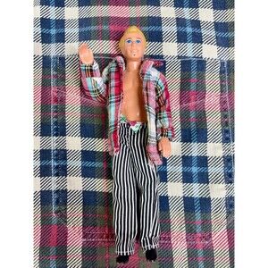 VINTAGE Ideal Boyfriend 90s Grunge Nicholas Doll Plaid Mattel Family Corners 7"